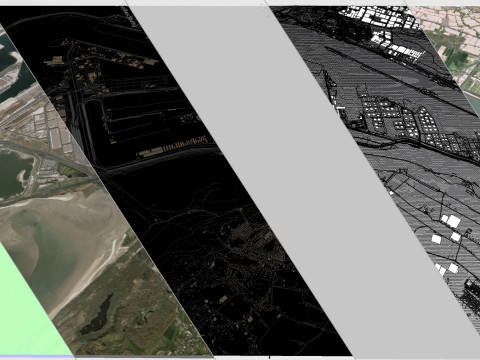The Port of Rotterdam South Holland Netherlands Modèle 3D