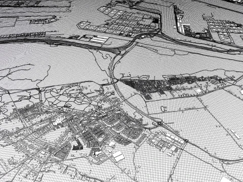 The Port of Rotterdam South Holland Netherlands 3D Model