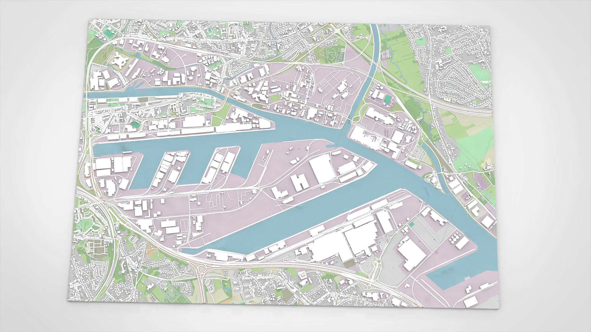 The Port of Ghent Belgium 3D Model .c4d .max .obj .3ds .fbx .stl .blend 