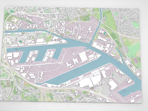 The Port of Ghent Belgium 3D Model