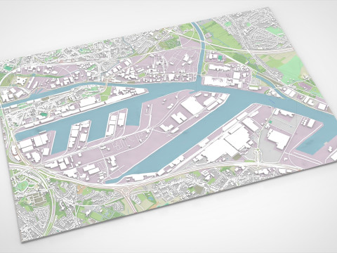 The Port of Ghent Belgium 3D Model