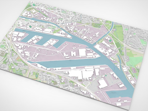 The Port of Ghent Belgium 3D Model