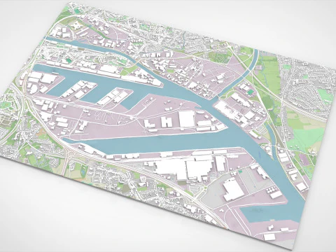 The Port of Ghent Belgium 3D Model