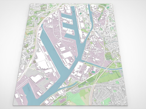 The Port of Ghent Belgium 3D Model