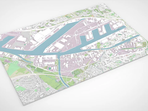 The Port of Ghent Belgium 3D Model