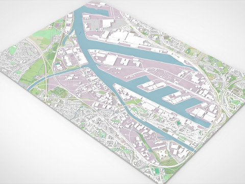 The Port of Ghent Belgium 3D Model