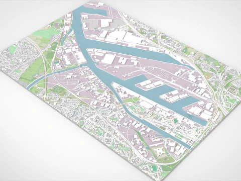 The Port of Ghent Belgium 3D Model