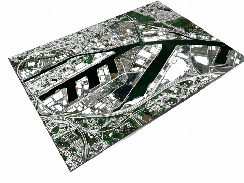 The Port of Ghent Belgium 3D Model