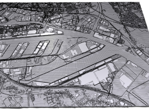 The Port of Ghent Belgium 3D Model