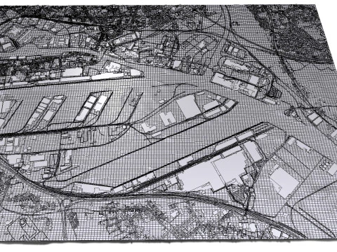 The Port of Ghent Belgium 3D Model