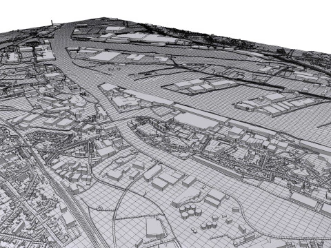 The Port of Ghent Belgium 3D Model
