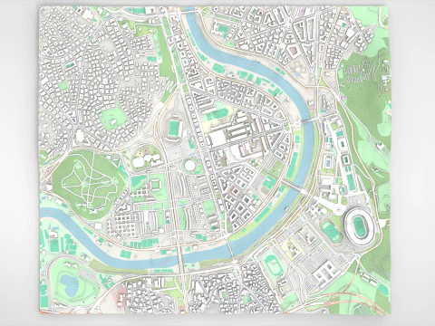 Cityscape Rome Italy 3D Model
