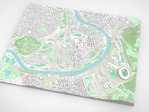 Cityscape Rome Italy 3D Model