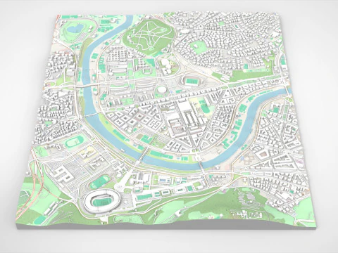 Cityscape Rome Italy 3D Model