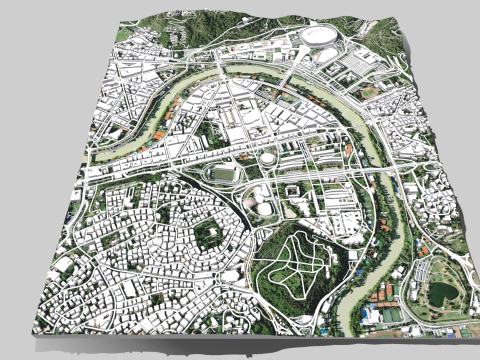 Cityscape Rome Italy 3Dモデル