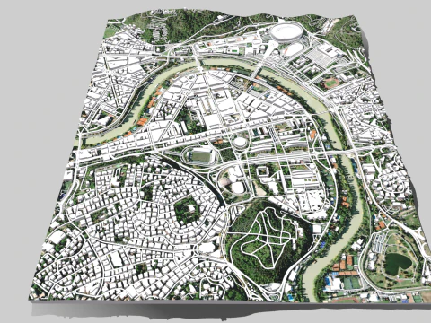 Cityscape Rome Italy 3D Model