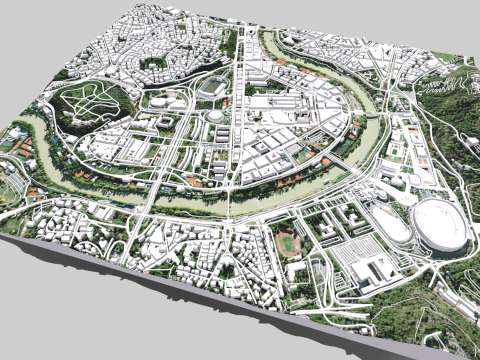 Cityscape Rome Italy 3Dモデル