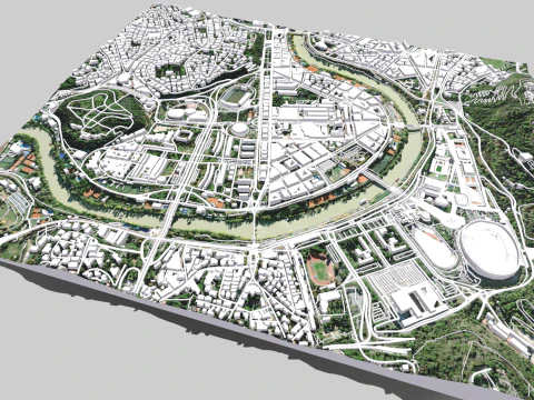 Cityscape Rome Italy 3D Model