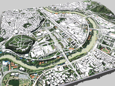 Cityscape Rome Italy 3Dモデル