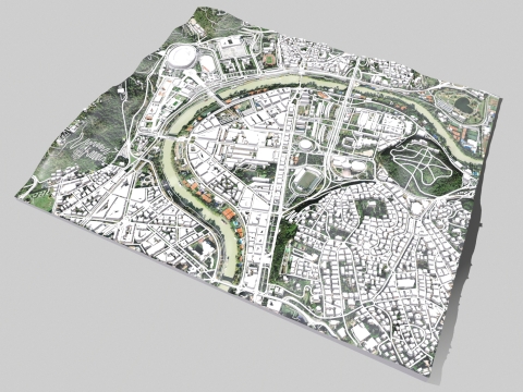 Cityscape Rome Italy 3Dモデル