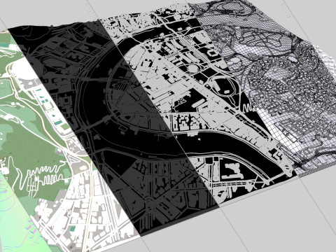 Cityscape Rome Italy 3Dモデル