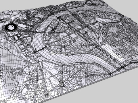 Cityscape Rome Italy 3Dモデル