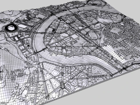Cityscape Rome Italy 3D Model