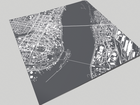 Cityscape Dnipro Ukraine 3D-Modell