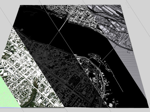 Cityscape Dnipro Ukraine 3D-Modell