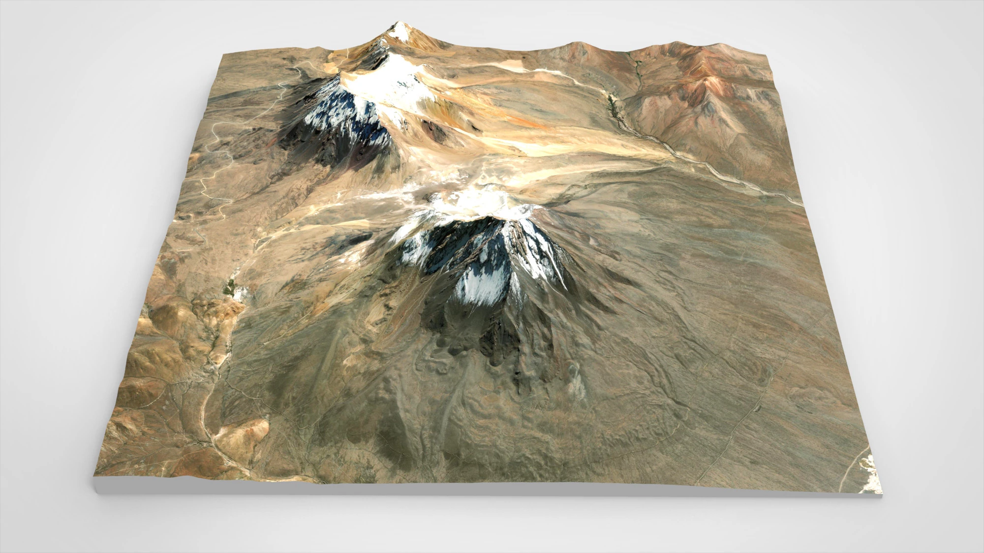 Volc&aacute;n Tacora Chile Per&uacute; Modelo 3D .c4d .max .obj .3ds .fbx .stl .blend 