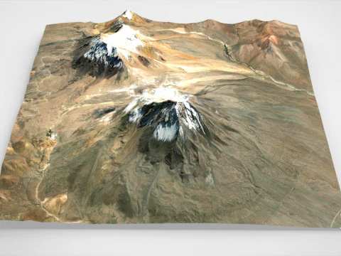Vulcano Tacora Cile Per&ugrave; Modello 3D