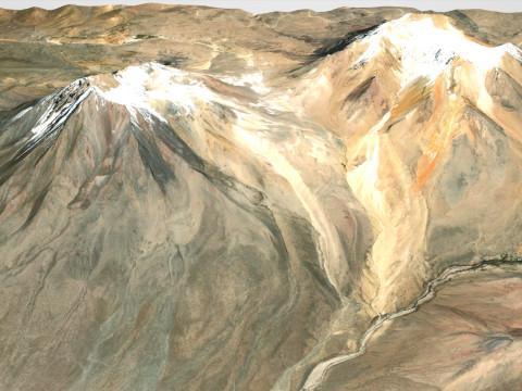 Volcano Tacora Chile Peru 3D Model