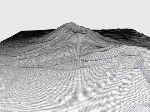 Volc&aacute;n Tacora Chile Per&uacute; Modelo 3D