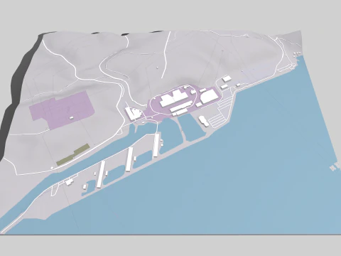 Peach Bottom Nuclear Power Plant United States 3D Model