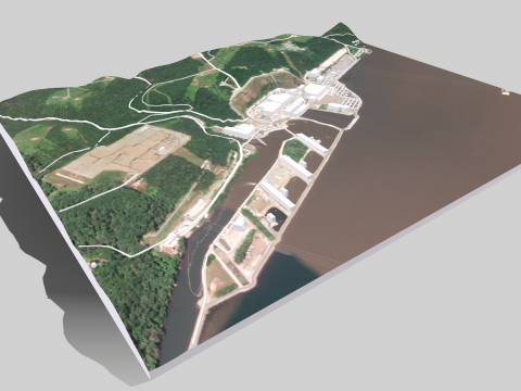 Peach Bottom Nuclear Power Plant United States 3D Model