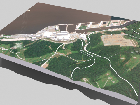 Peach Bottom Nuclear Power Plant United States 3D Model