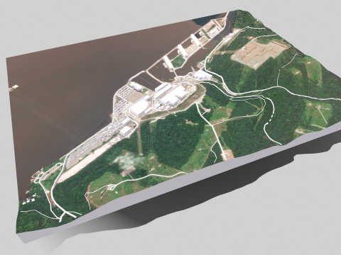 Peach Bottom Nuclear Power Plant United States 3D Model