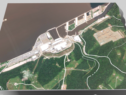 Peach Bottom Nuclear Power Plant United States 3D Model