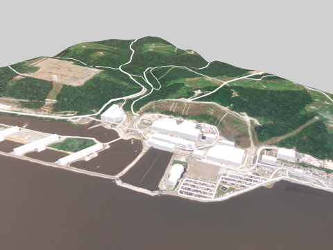 Peach Bottom Nuclear Power Plant United States 3D Model