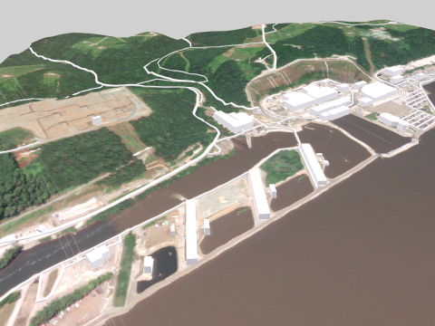 Peach Bottom Nuclear Power Plant United States 3D Model