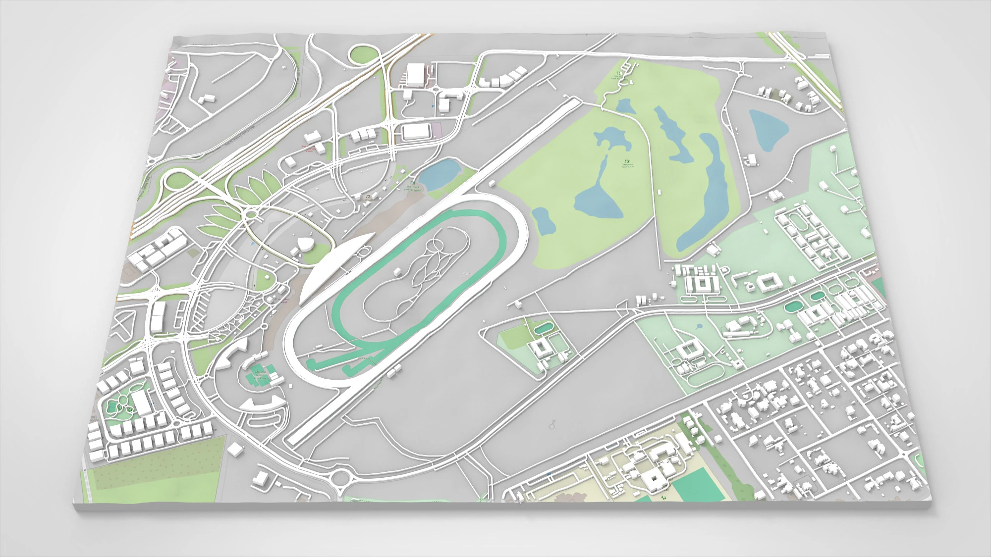 Meydan racecourse Dubai UAE 3D Model .c4d .max .obj .3ds .fbx .stl .blend 