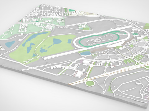 Meydan racecourse Dubai UAE 3D Model