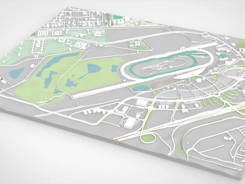 Meydan racecourse Dubai UAE 3D Model