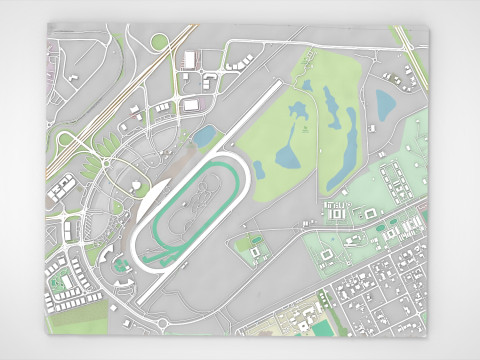 Meydan racecourse Dubai UAE 3D Model