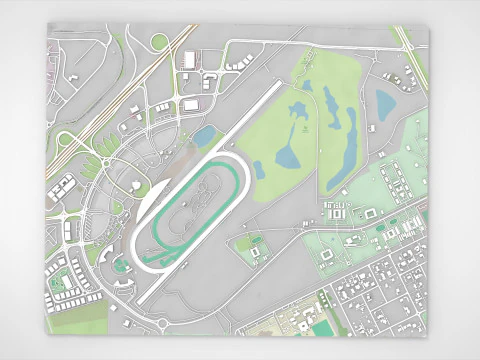 Meydan racecourse Dubai UAE 3D Model
