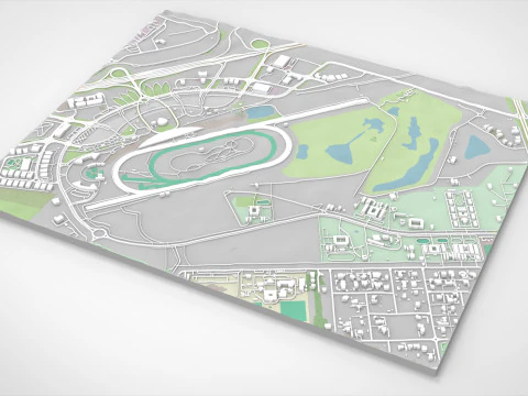 Meydan racecourse Dubai UAE 3D Model