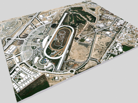 Meydan racecourse Dubai UAE 3D Model