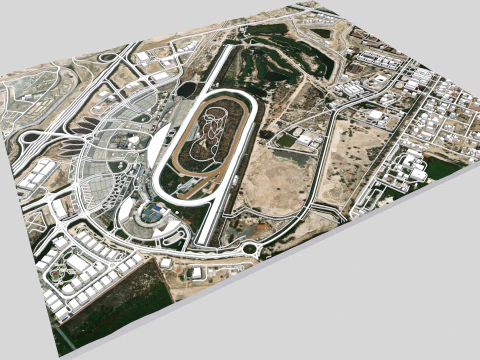 Meydan racecourse Dubai UAE 3D Model