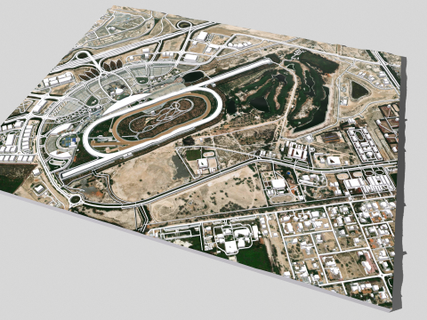 Meydan racecourse Dubai UAE 3D Model