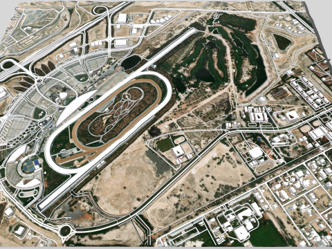 Meydan racecourse Dubai UAE 3D Model